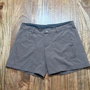 Patagonia Womens Happy Hike Shorts Low Rise Outdoor Gorpcore Camp Brown Size 6